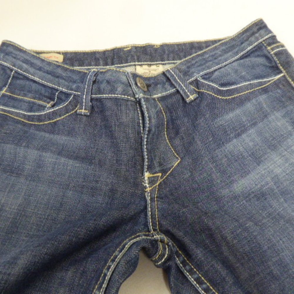 William Rast blue denim Sadie jeans 30 emboidered pockets vintage